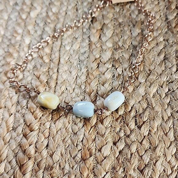 Amazonite Gemstone Layering or Standalone Necklace Statement Chunky Short - Picture 2 of 6